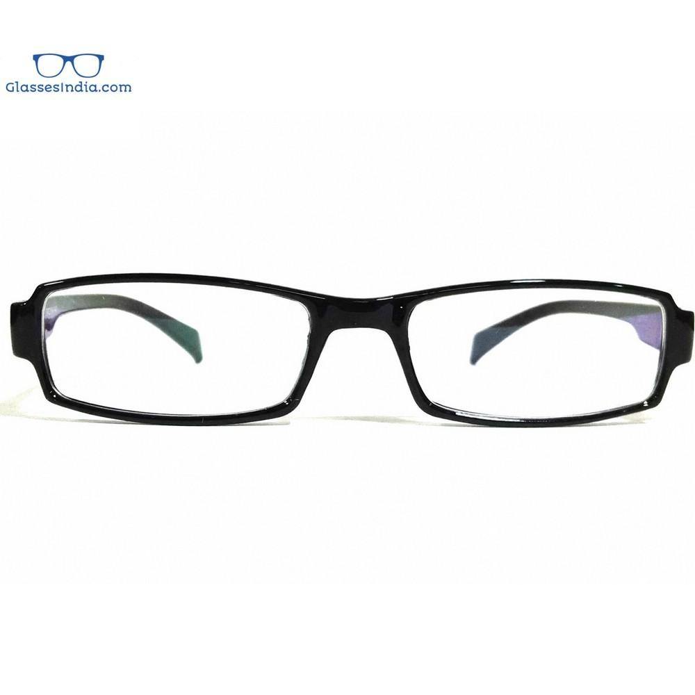 Black Computer Glasses with Anti Glare Coating 2077BK - Glasses India Online