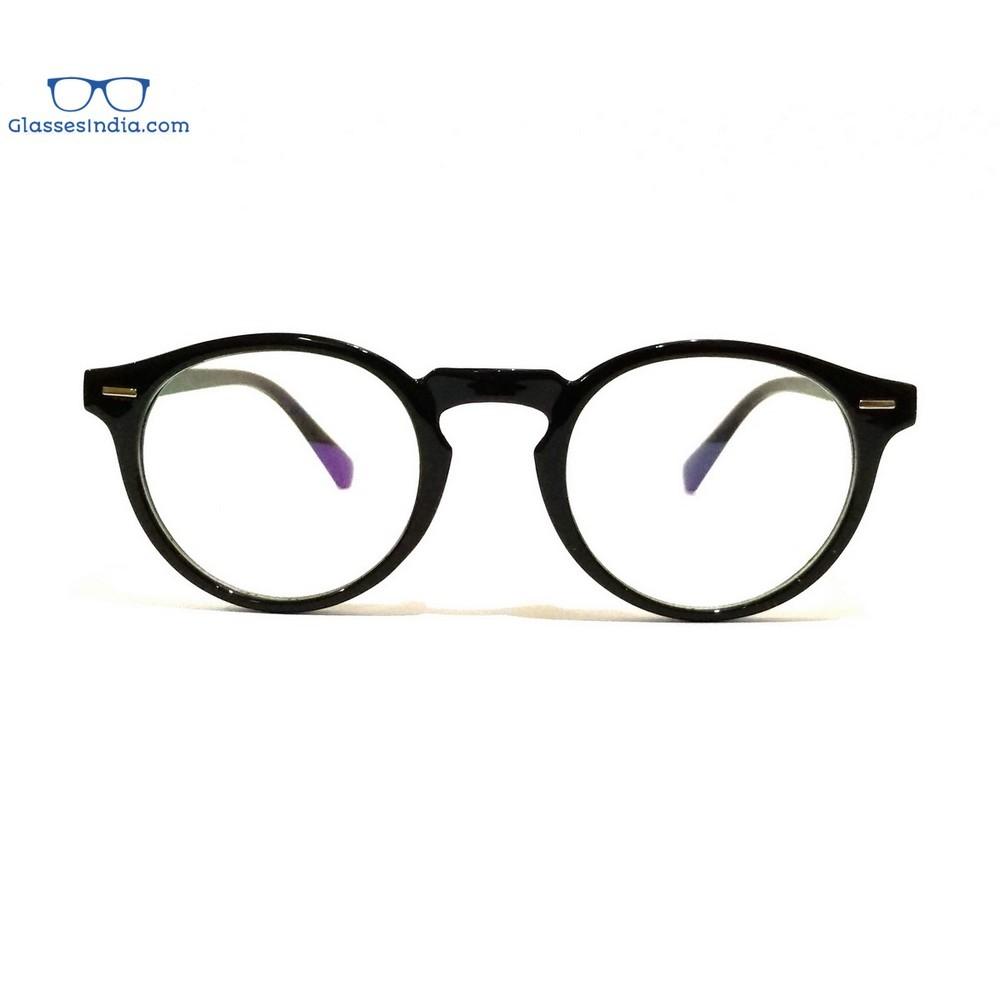 Round Blue Light Blocker Computer Glasses Anti Blue Ray Eyeglasses - GlassesIndia