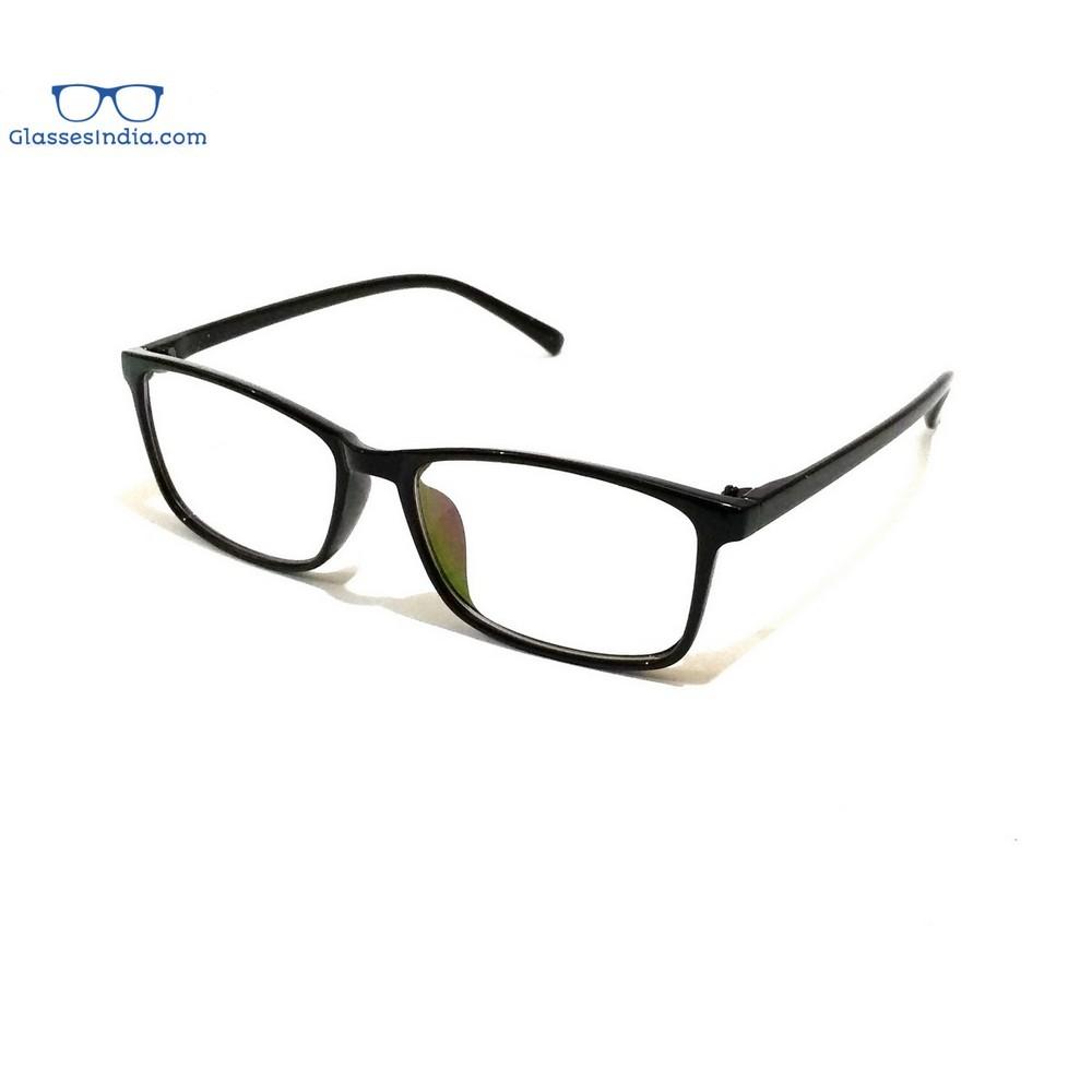 Rectangle Blue Light Blocker Computer Glasses Anti Blue Ray Eyeglasses 2392Bk - GlassesIndia