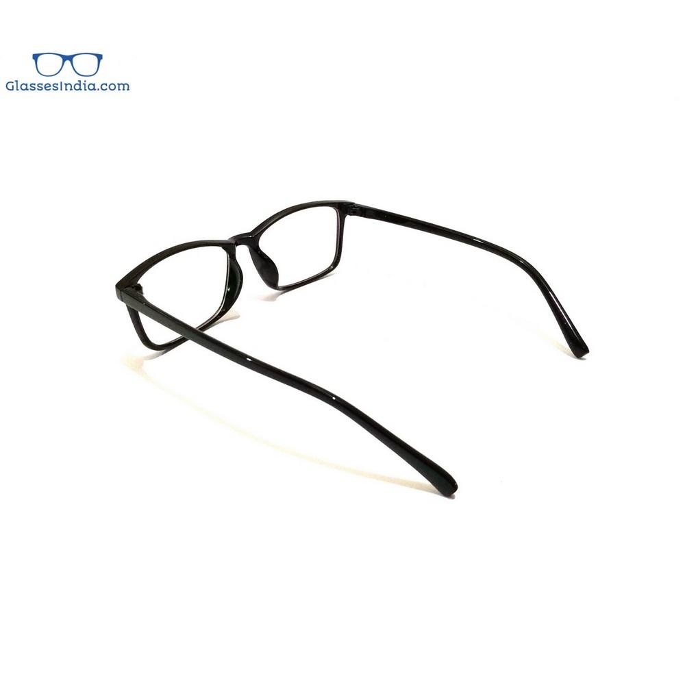 Rectangle Blue Light Blocker Computer Glasses Anti Blue Ray Eyeglasses 2392Bk - GlassesIndia