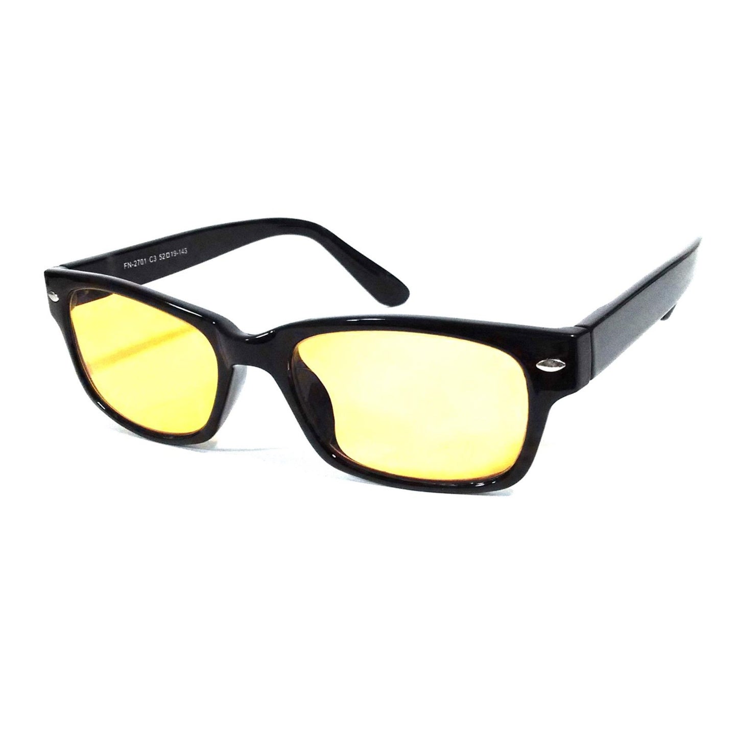 Fashion Rectangle Night Driving Glasses for Men and Women with Anti Glare Coating