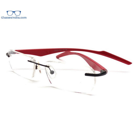Red Rimless Blue Light Blocker Computer Glasses 29044RD