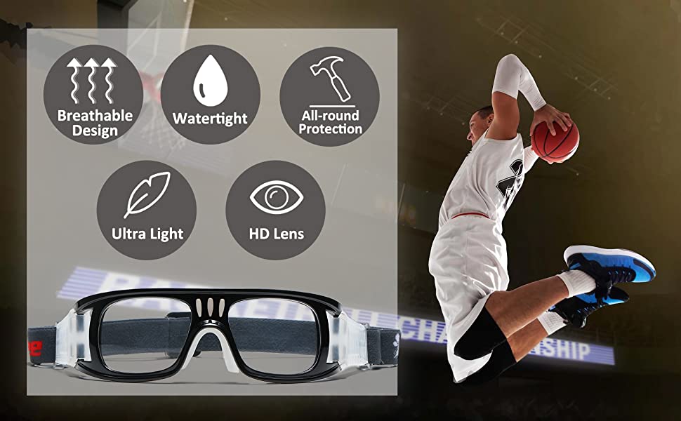 Professional Prescription Sports Goggles for Adults with adjustable Strap Band