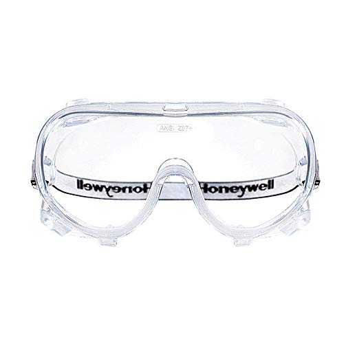 Honeywell LG99100E Clear Polycarbonate Anti-Fog Goggles with Elastic Head Bands