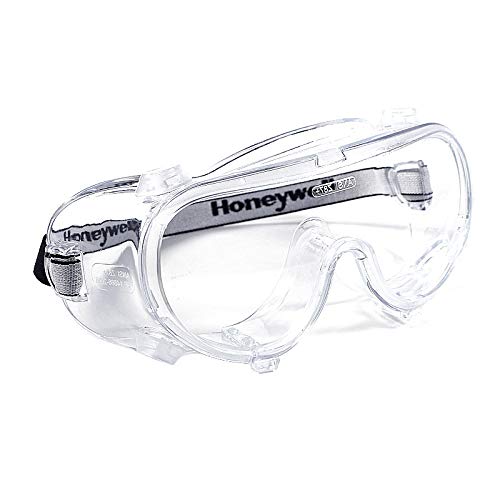 Honeywell LG99100E Clear Polycarbonate Anti-Fog Goggles with Elastic Head Bands