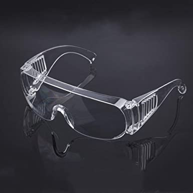 Protective Safety Goggles Clear Lens Wide-Vision Adjustable Chemical Splash Lightweight Protective Eyeglass with Clear Lens for Lab