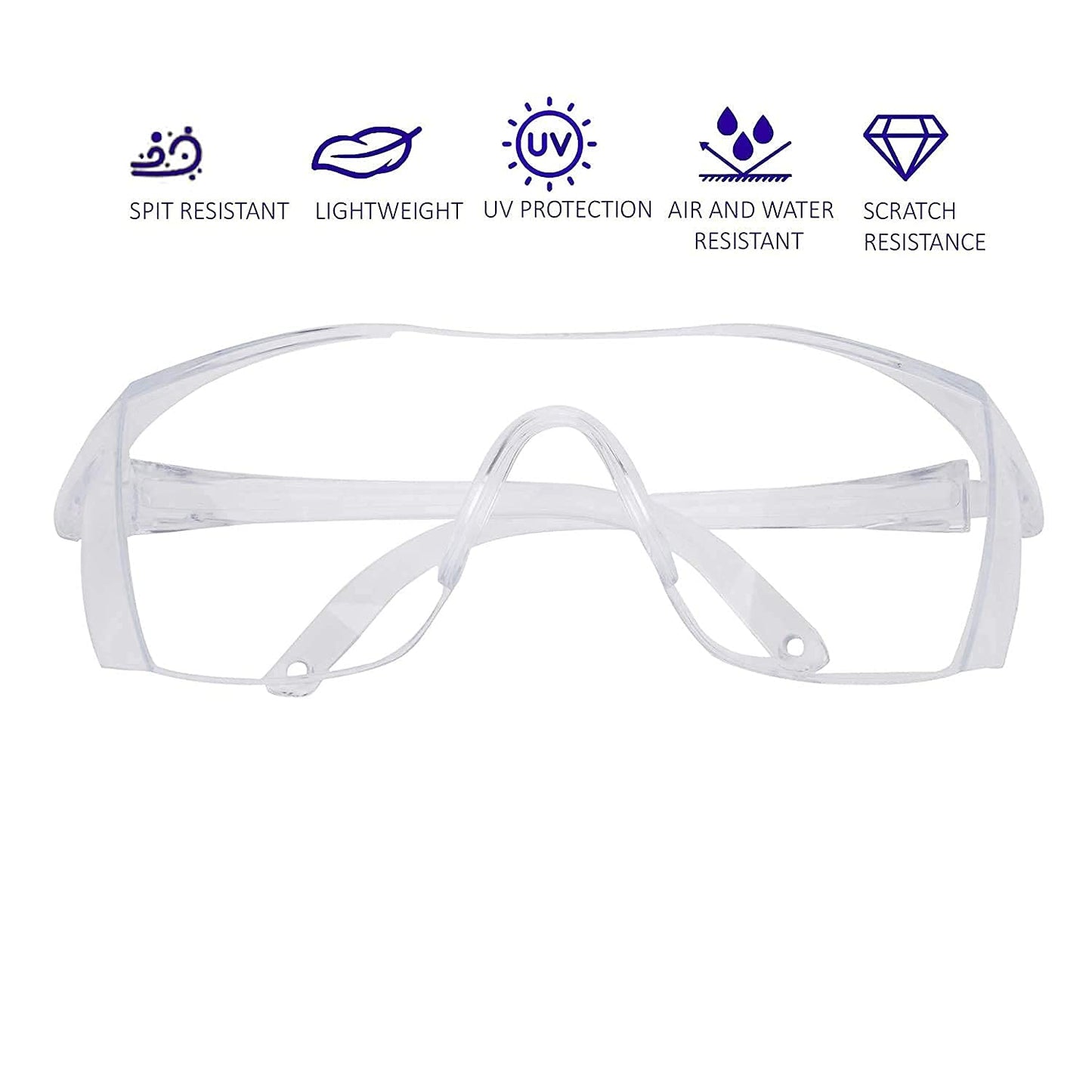 EYESafety Economy Safety Goggles Eye Protection Scratch Resistant Light Weight Polycarbonate Protective Safety Glasses