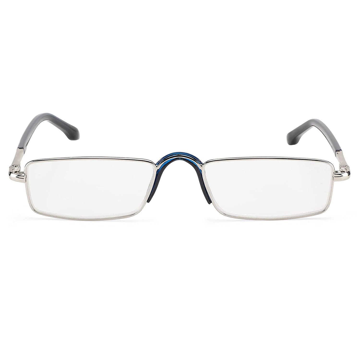Half Frame Glasses Without Nose Pieces Rimless Eyeglasses For No