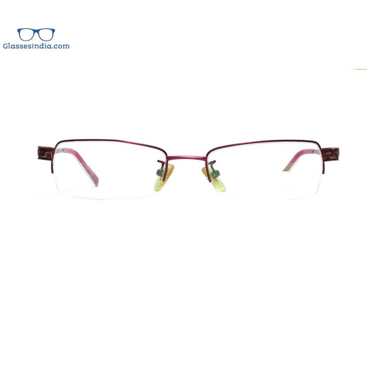 Pink Designer Supra Half Rimless Blue Light Blocker Computer Glasses for Women 5610PK