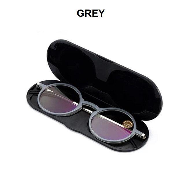 Buy Ultrathin Pocket Round Computer Reading Glasses Anti-Blue Ray Spectacles Eyeglasses With Case - Glasses India Online in India