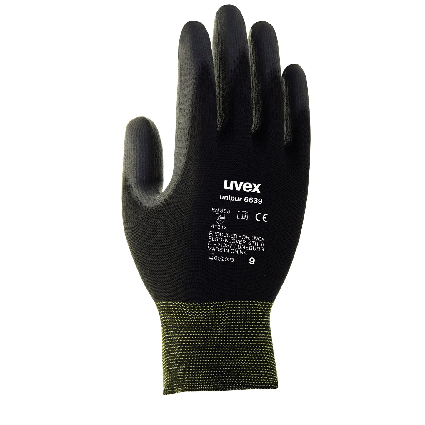 Uvex Unipur 6639 Safety Glove - Dirt-Resistant PU Glove for Precision Mechanical Work (Min 30 Pcs)