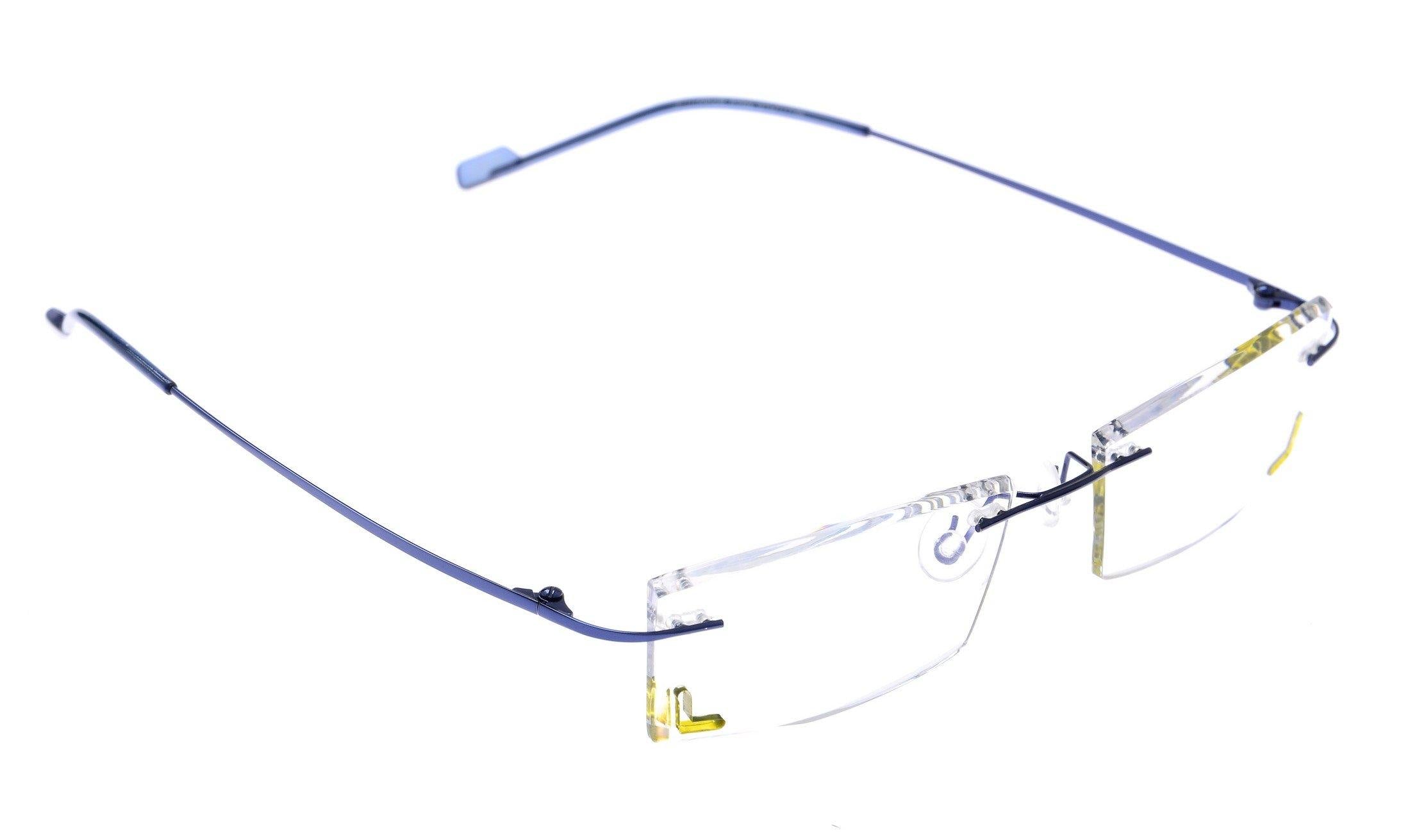 Computer Frame Spectacles Buy Designer Rimless Spectacle Frame with Anti Glare Computer Glasses ...