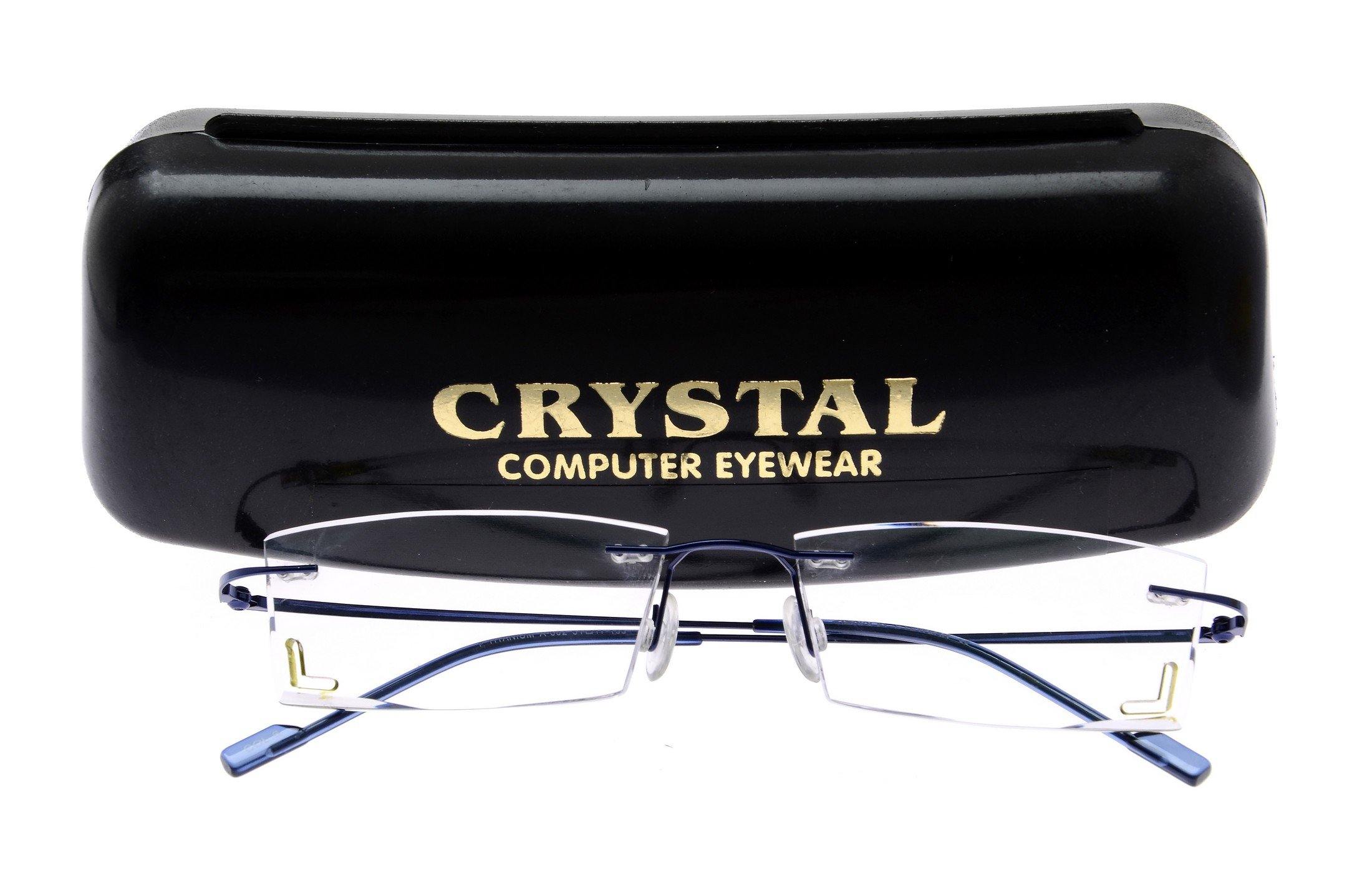 Buy Designer Rimless Spectacle Frame with Anti Glare Computer Glasses ...