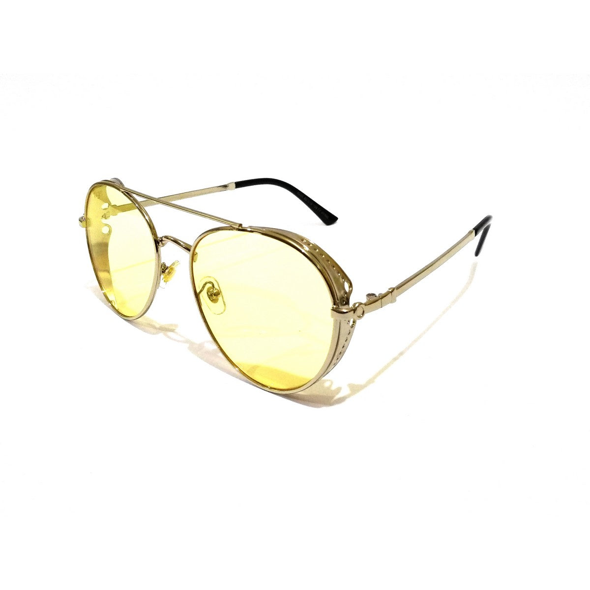 Aviators Style Silver Sunglasses Yellow Lens