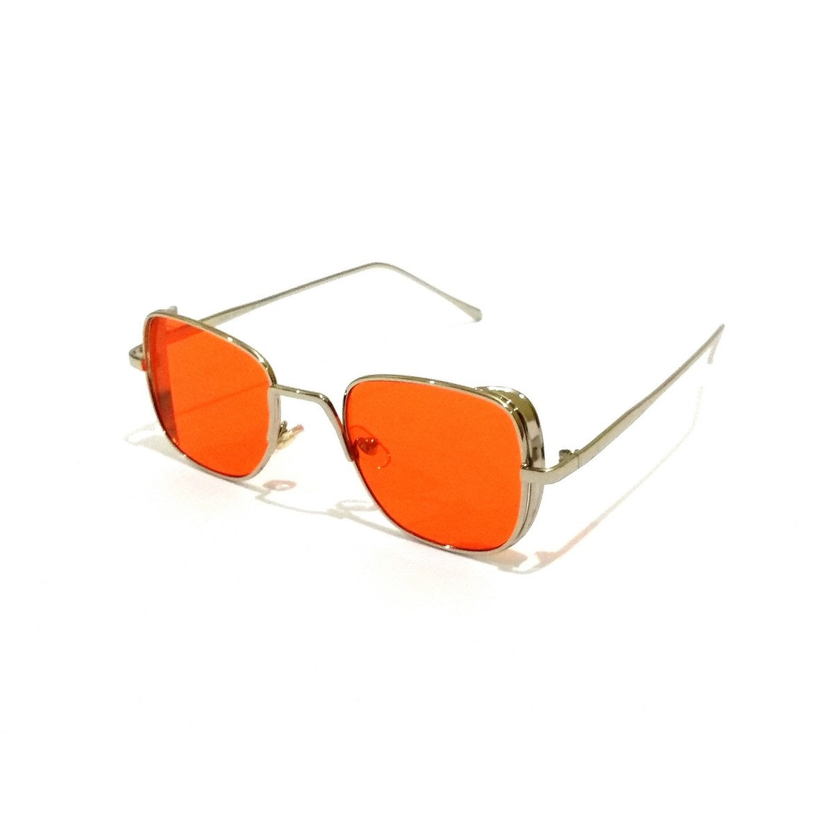 Kabir Singh Style Silver Sunglasses Orange Lens