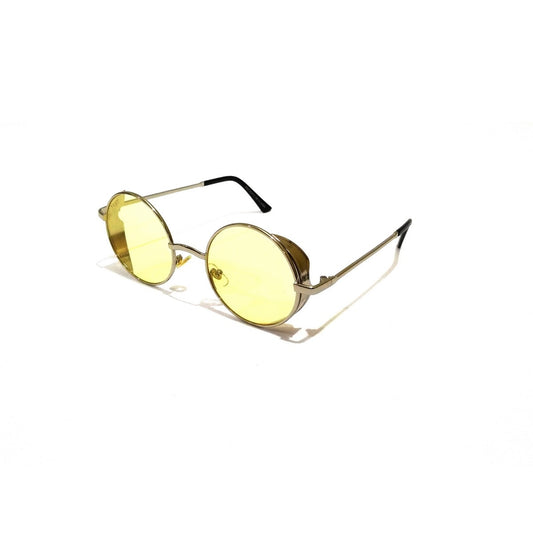 Silver Round Sunglasses Yellow Lens
