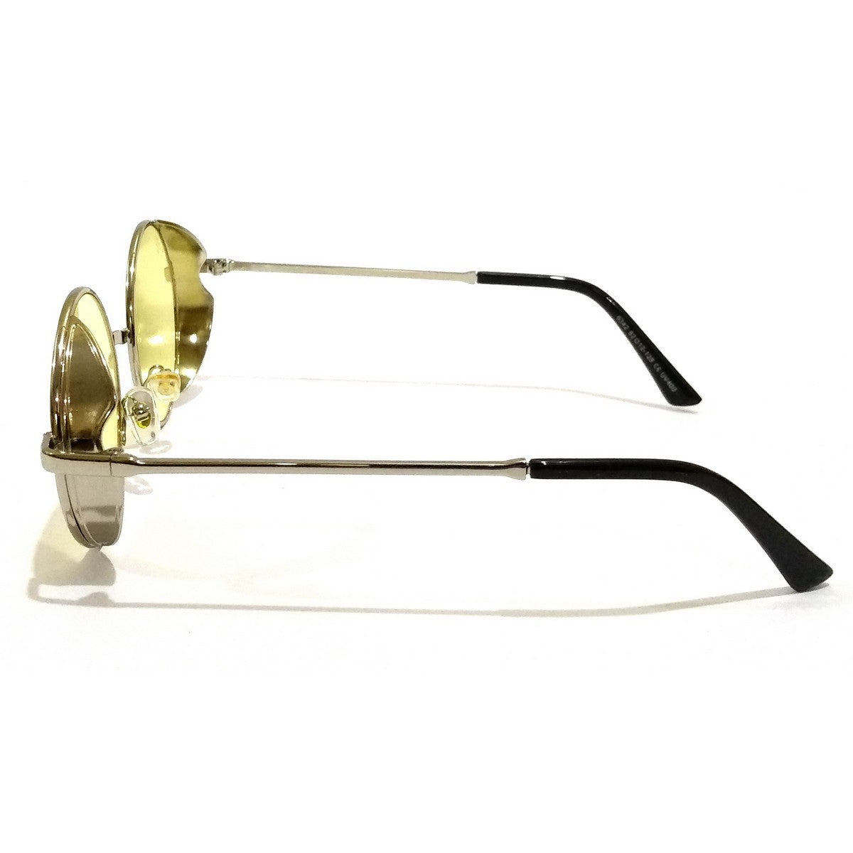 Silver Round Sunglasses Yellow Lens