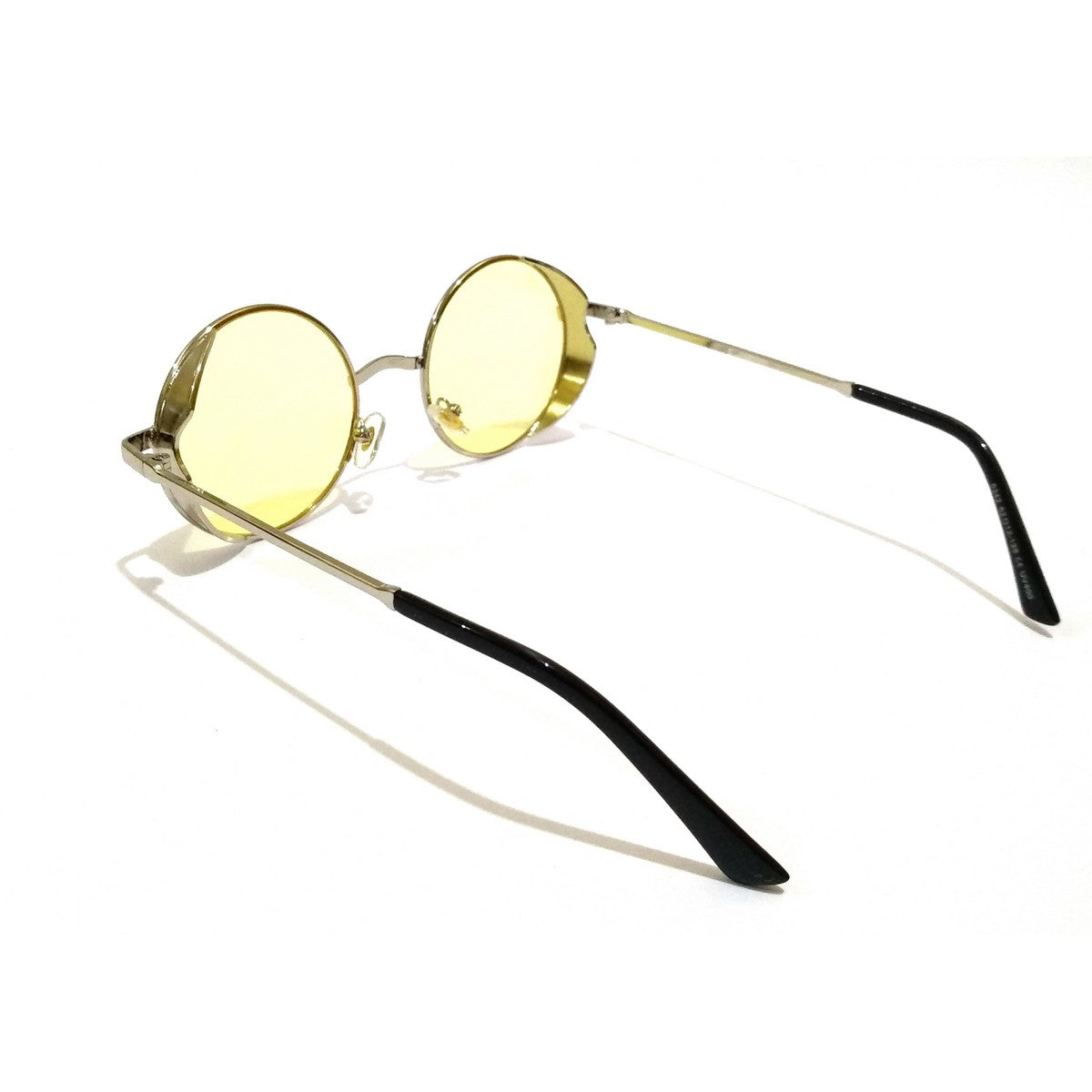 Silver Round Sunglasses Yellow Lens