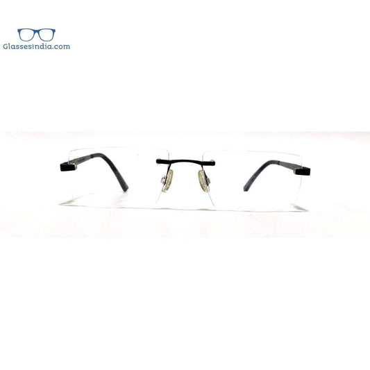 Black Rimless Blue Light Blocker Computer Glasses 7073BK - Glasses India Online