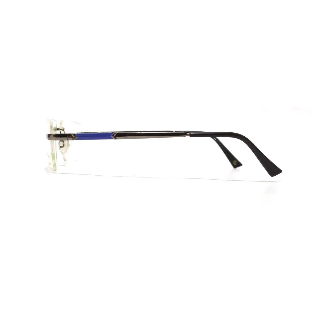 Grey Rimless Blue Light Blocker Computer Glasses 7073GM - Glasses India Online