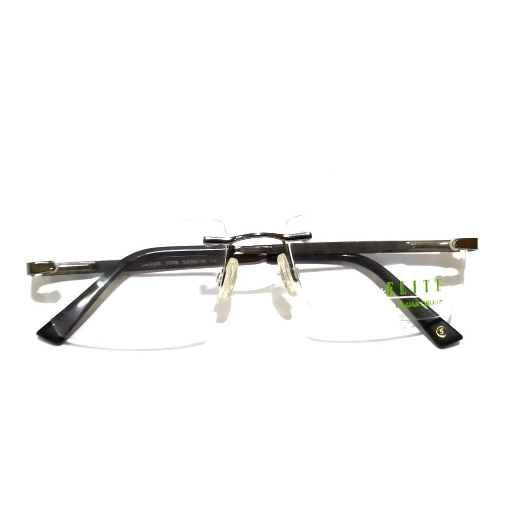 Office Ready Rimless Glasses in Grey and Blue Model 7073BL