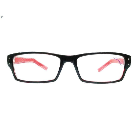 Black Front Red Side Computer Glasses with Anti Glare Coating 8002BKRD - Glasses India Online