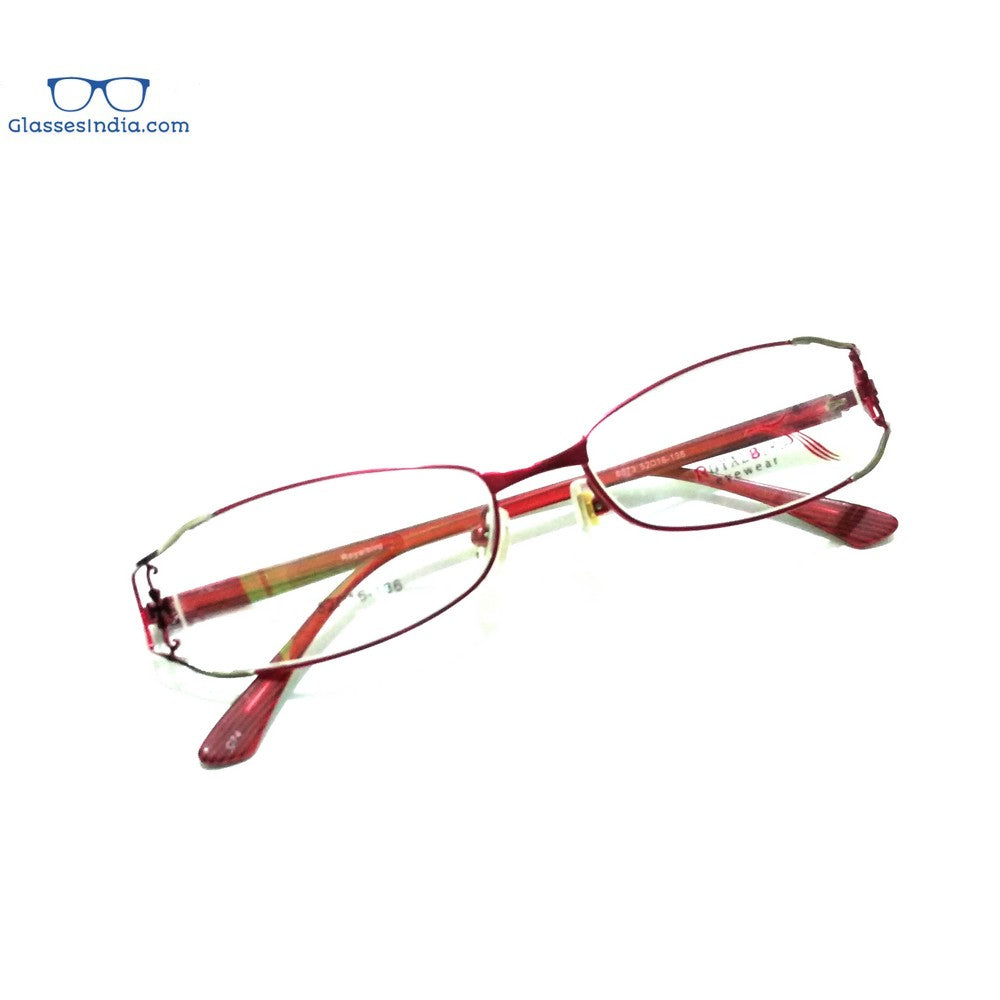 Red Designer Full Frame Blue Light Blocker Computer Glasses for Women 8073RD