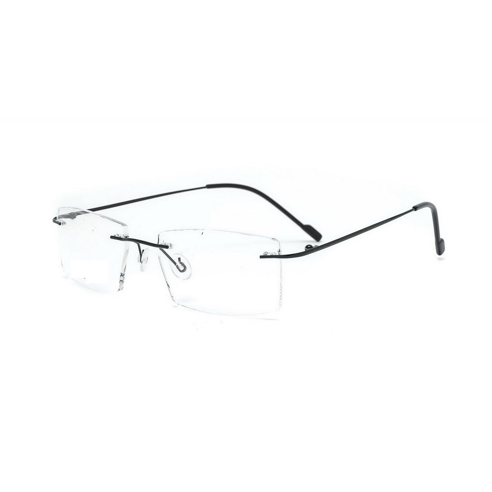 Rectangular Rimless Brown Glasses Rectangular Executive Rimless Glasses | Perfect Fit | 9 Colors ...
