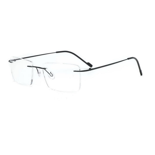 Rectangle Rimless Glasses For Men Women Frameless Eyewear Chashma