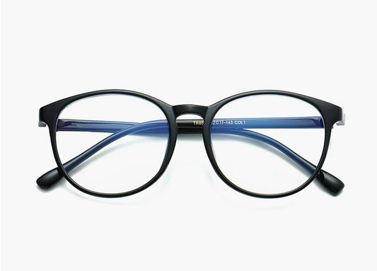 Black Blue Light Glasses for Men and Women Zero Power Computer Glasses M8555 C1
