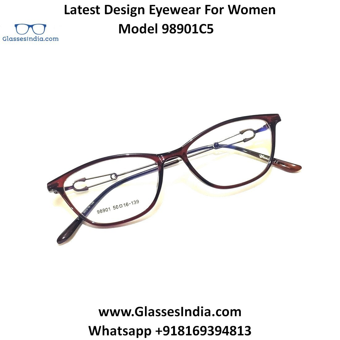 Trendy Designer Glasses for Women 98901C5 - Glasses India Online