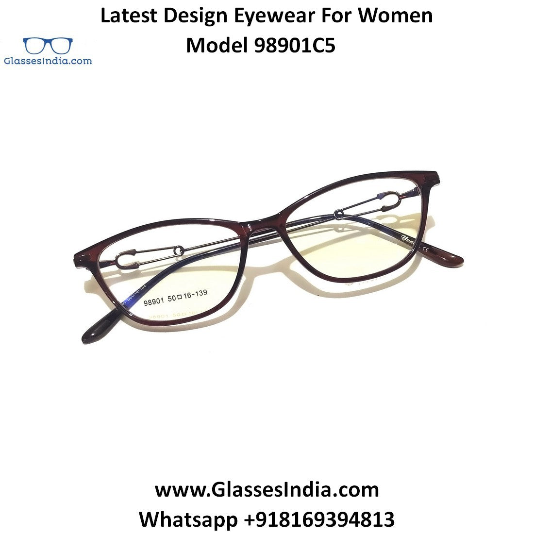 Trendy Designer Glasses for Women 98901C5 - Glasses India Online