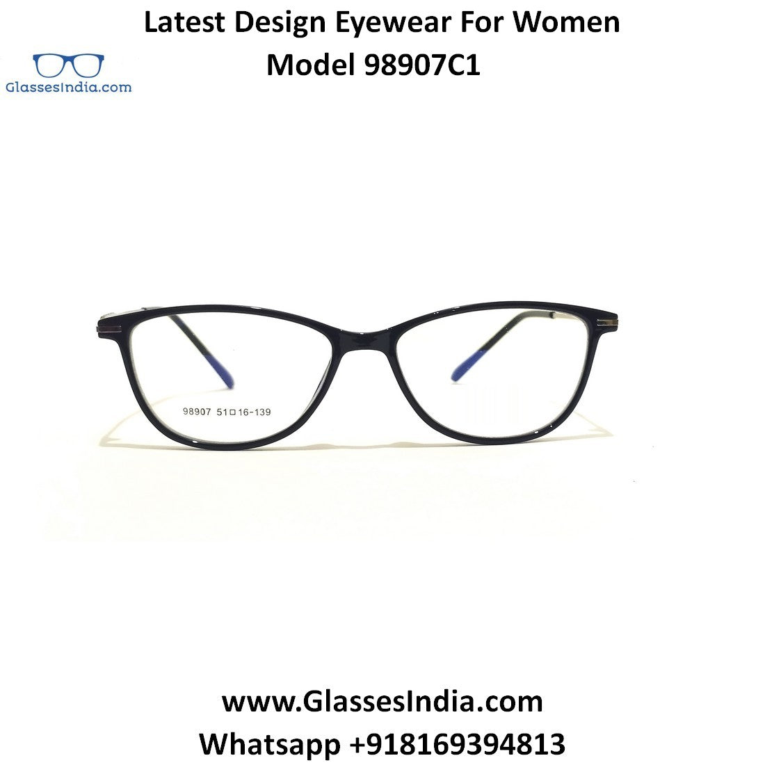Trendy Designer Glasses for Women 98907C1 - Glasses India Online
