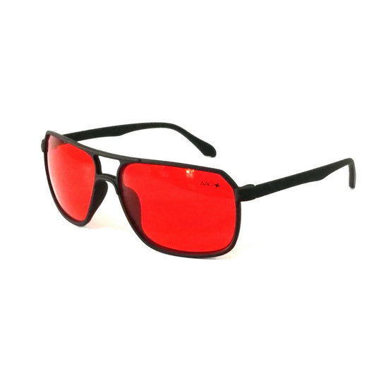Red Lens Rectangle Sunglasses for Men Women 545