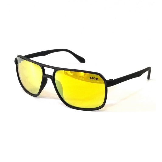 Yellow Mirror Rectangle Sunglasses for Men Women 545