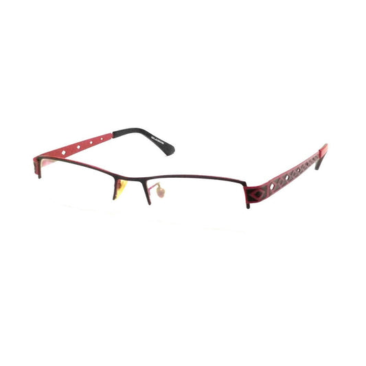 Red Supra Half Rimless Blue Light Blocker Computer Glasses for Women A0558