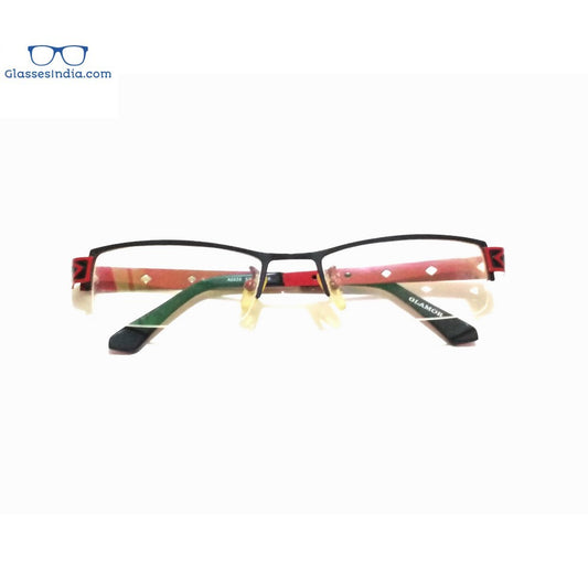 Red Supra Half Rimless Blue Light Blocker Computer Glasses for Women A0558