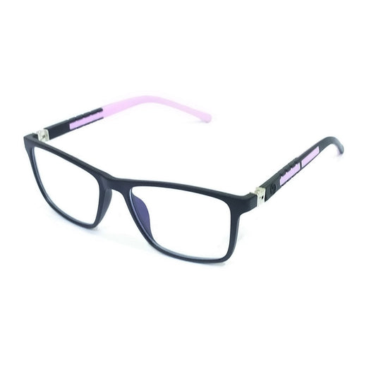 Pink Perfection: Square Black & Pink Glasses - Ideal Blue Light Defense for 6-10-Year-Old Girls