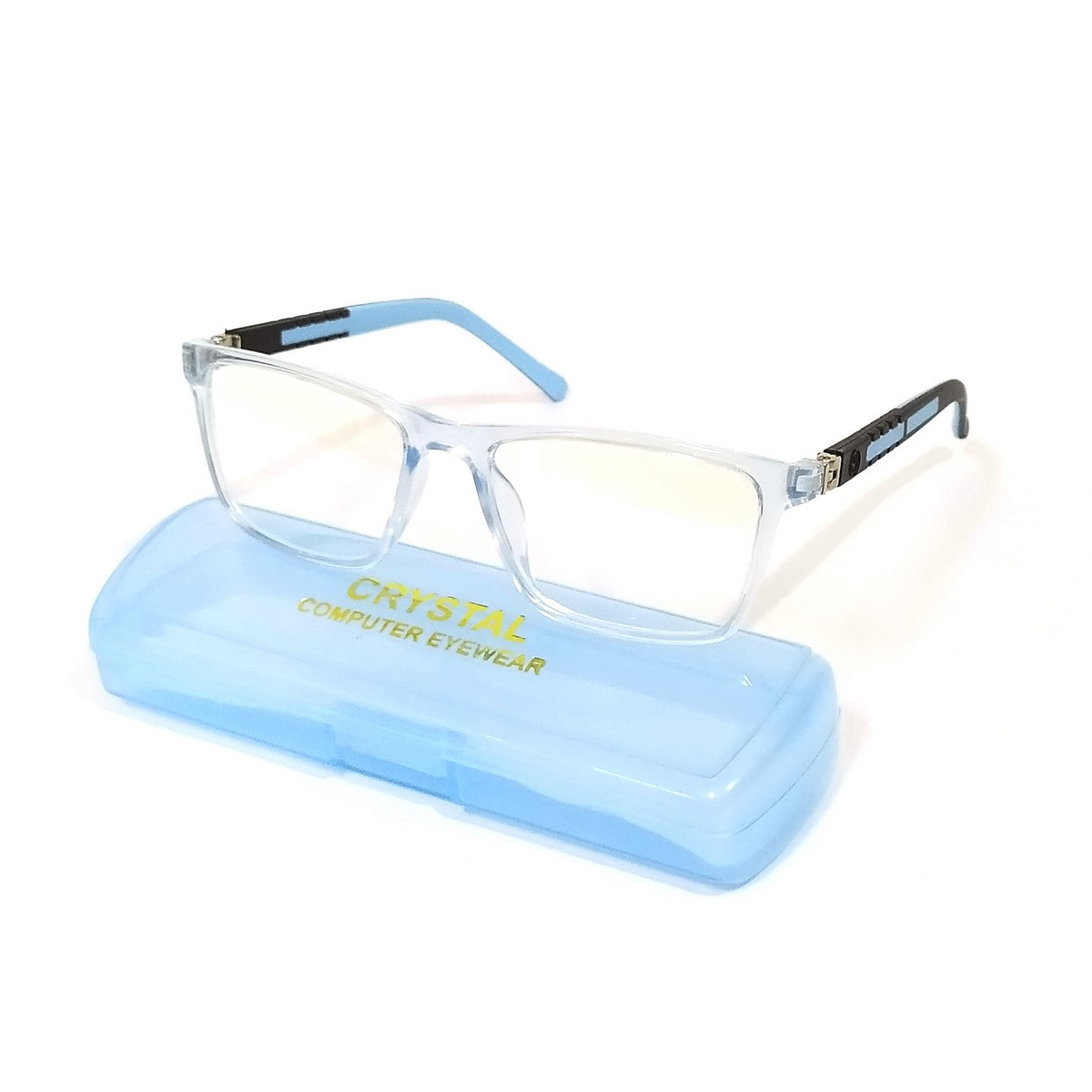 Blue and Bold: TR68 Transparent Blue Glasses - Safe Blue Light Glasses for 6-12-Year-Old Boys and Girls