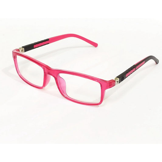 Red Radiance: Rectangle Transparent Red Glasses - High-Quality Blue Light Glasses for 5 to10 Year Old Children