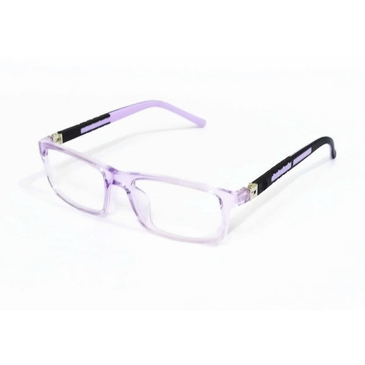 Powerful Purple: Rectangle Transparent Purple Glasses - Affordable Blue Light Glasses for 5 to 10 Year Old Girls