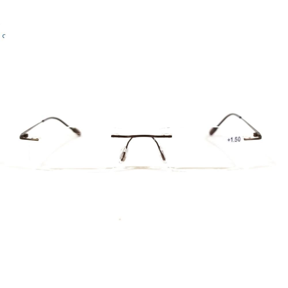 Rectangular Rimless Brown Glasses Buy Brown Rectangle Rimless Reading Glasses Online For Men Women ...