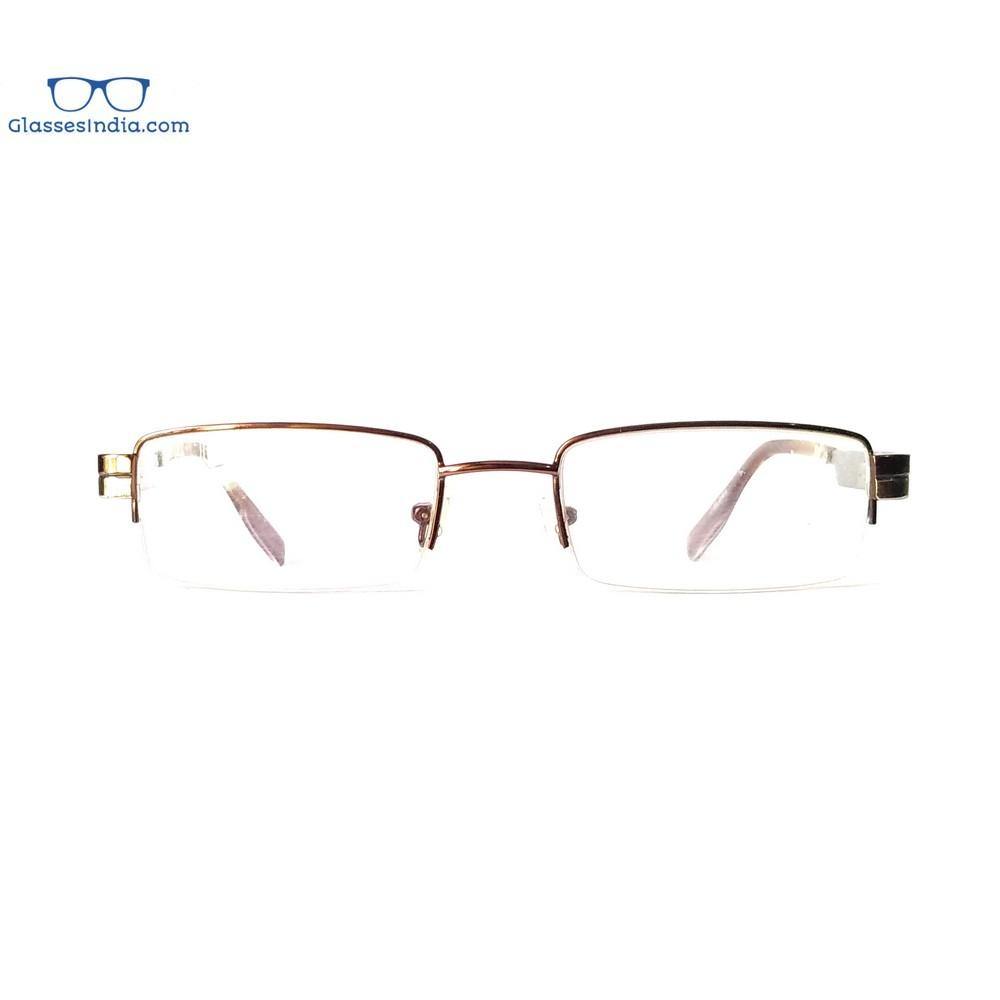 Brown Supra Half Frame Blue Light Blocker Computer Glasses CO05BR - Glasses India Online