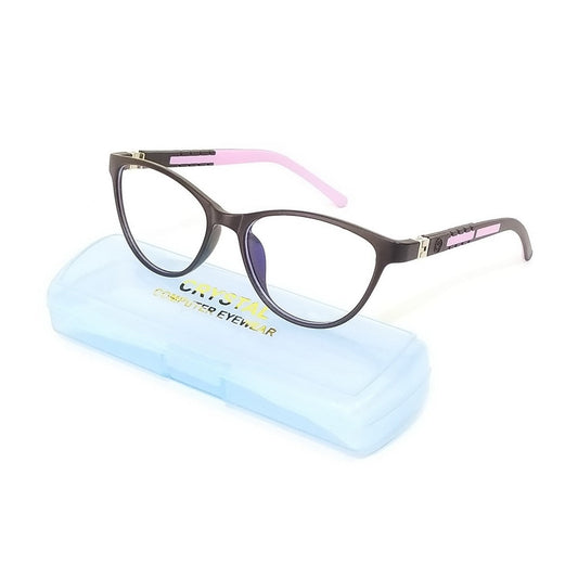 Cat Eye Frames for Kids Blue Light Glasses For Children Age 5 to 8 Years TR66 Pink