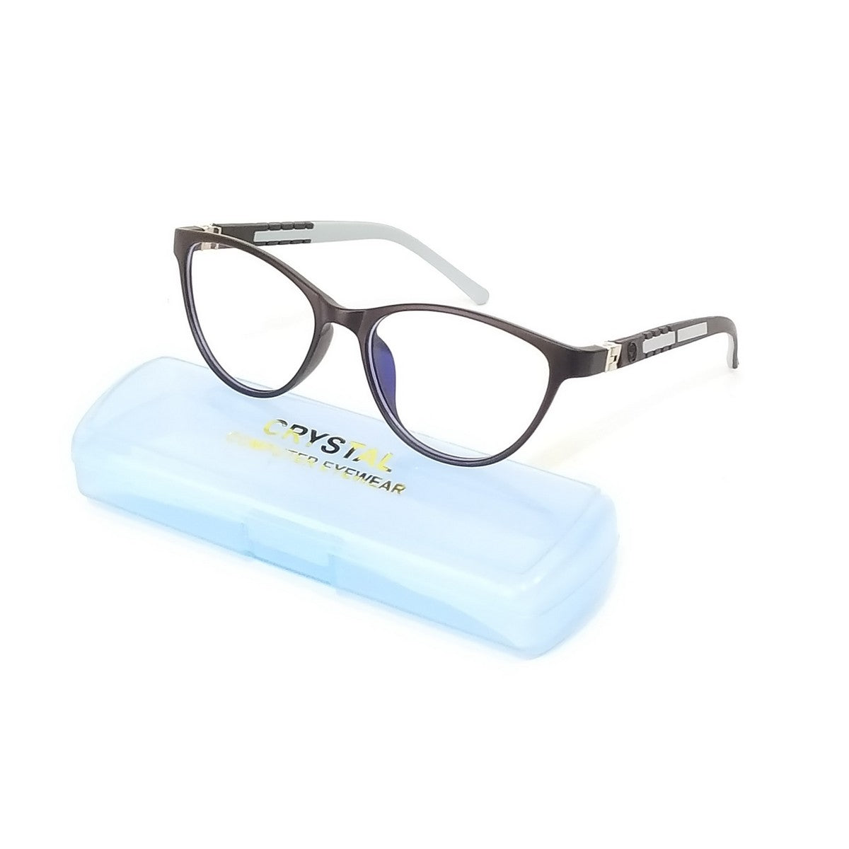 Cat Eye Frames for Kids Blue Light Glasses For Children Age 5 to 8 Years TR66 Grey