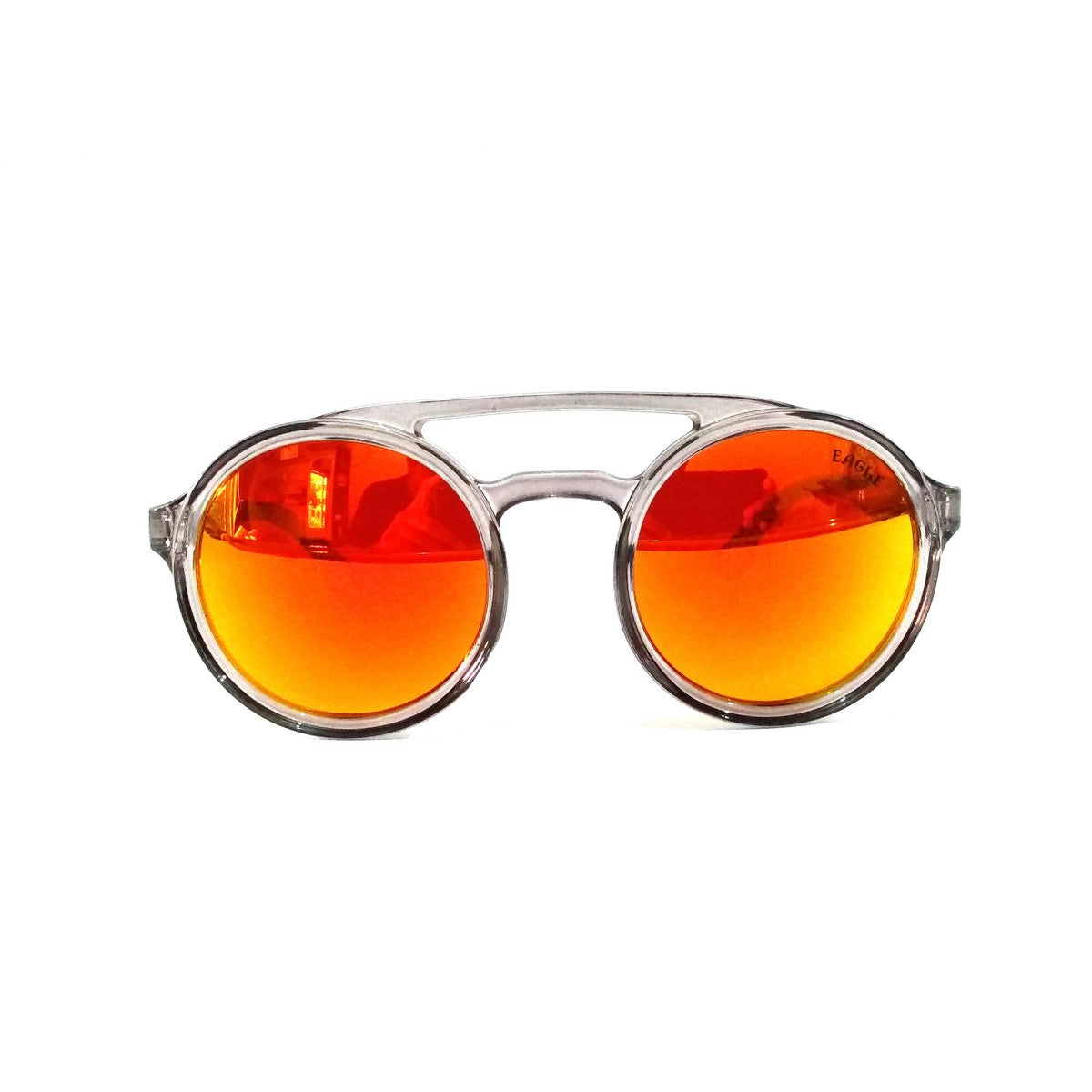 Orange Mirror Round Sunglasses for Men Women 519