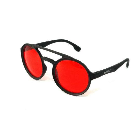 Red Lens Round Sunglasses for Men Women 519