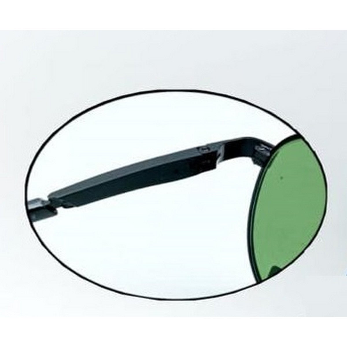 Stylish Black Sunglasses with Green Glass Lenses