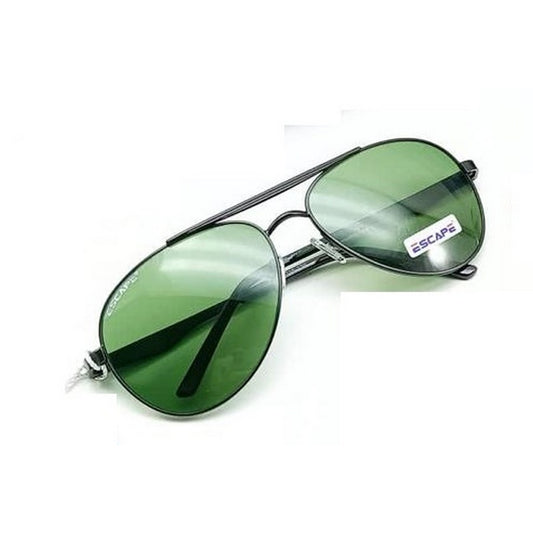 Black Sunglasses with Green Glass Lenses