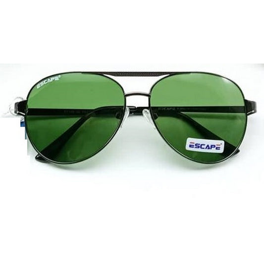 Black Frame Sunglasses with Green Lenses